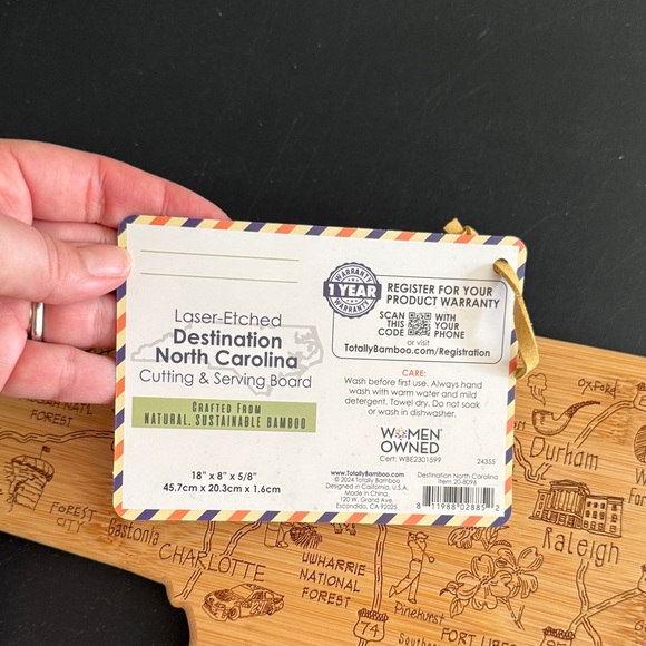 North Carolina Bamboo Cutting Board - Picture 6 of 7